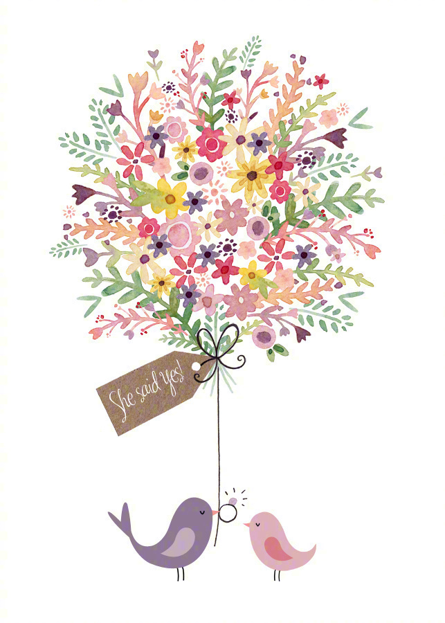 唯美粉色系插畫圖片，充滿少女心的插畫圖集