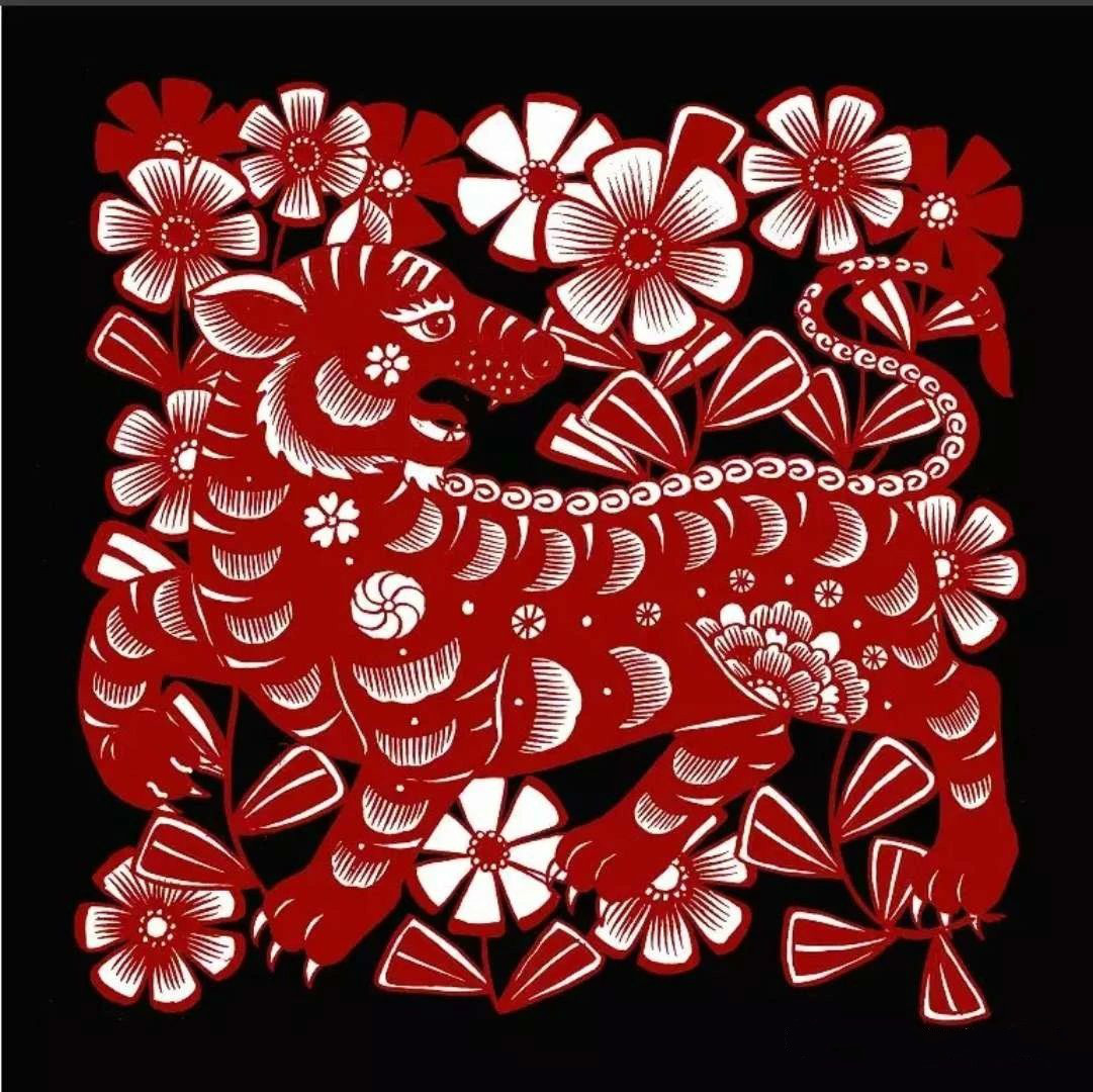 紅與黑的剪紙藝術(shù)，曹文峰十二生肖剪紙作品