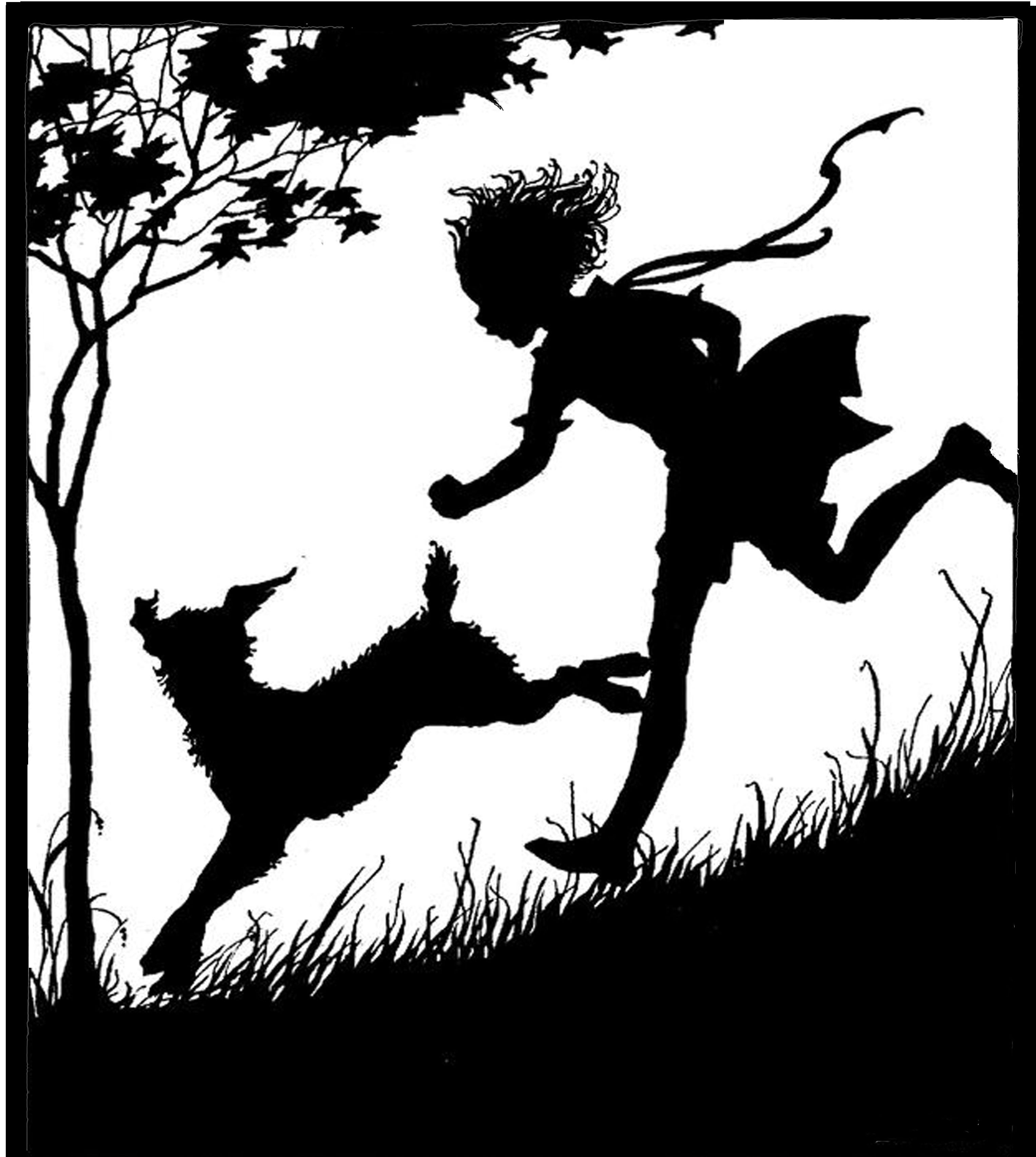 黑白童趣剪紙(26張)，西方剪影作品欣賞