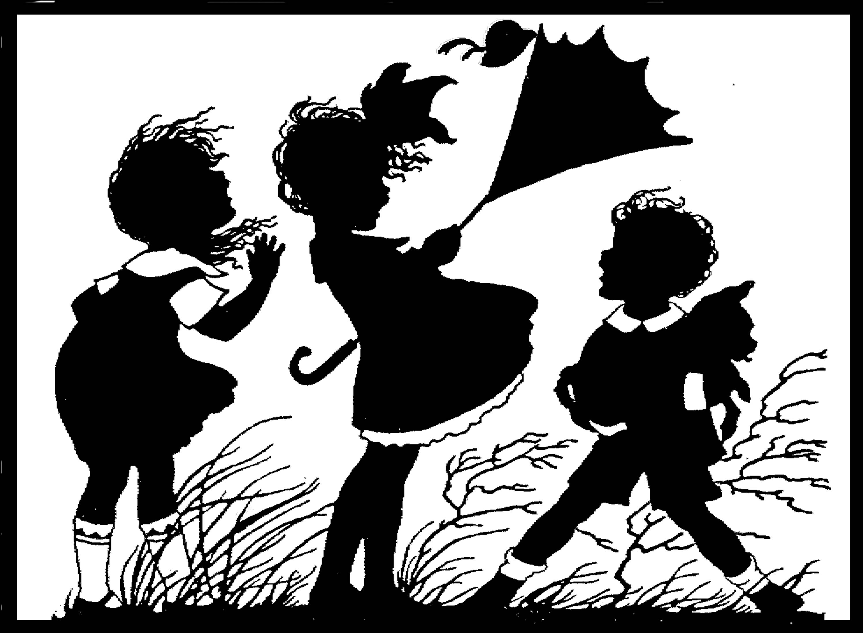 黑白童趣剪紙(26張)，西方剪影作品欣賞