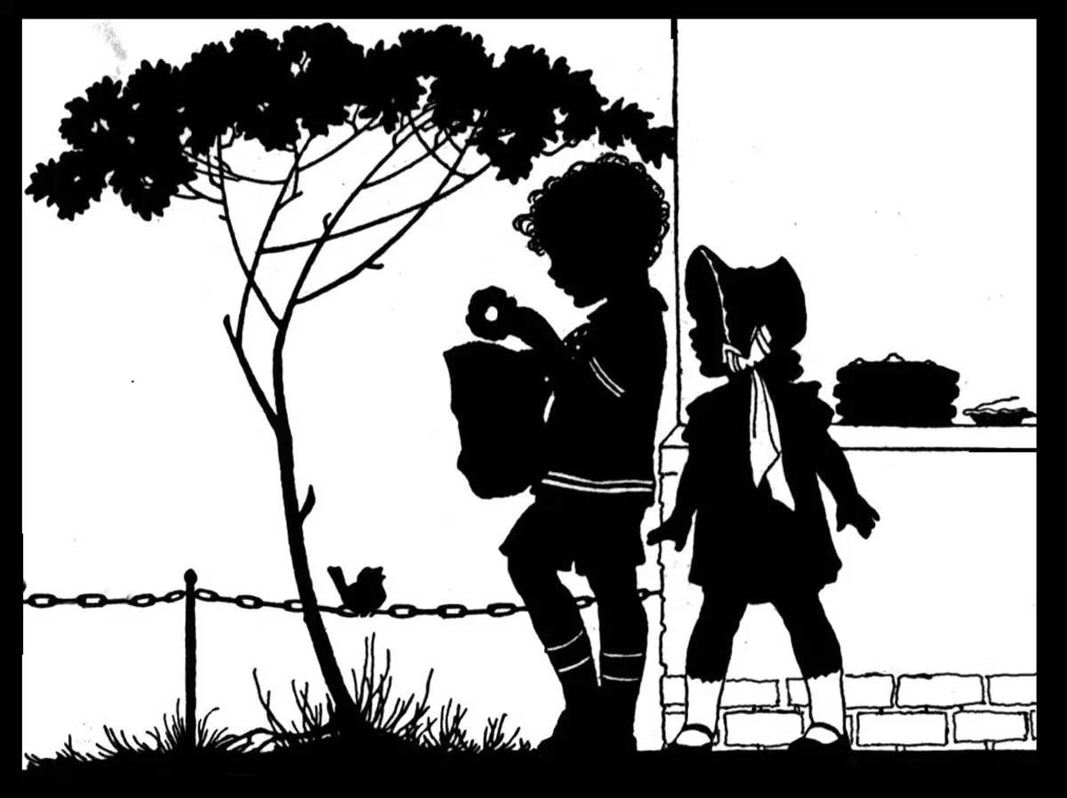 黑白童趣剪紙(26張)，西方剪影作品欣賞