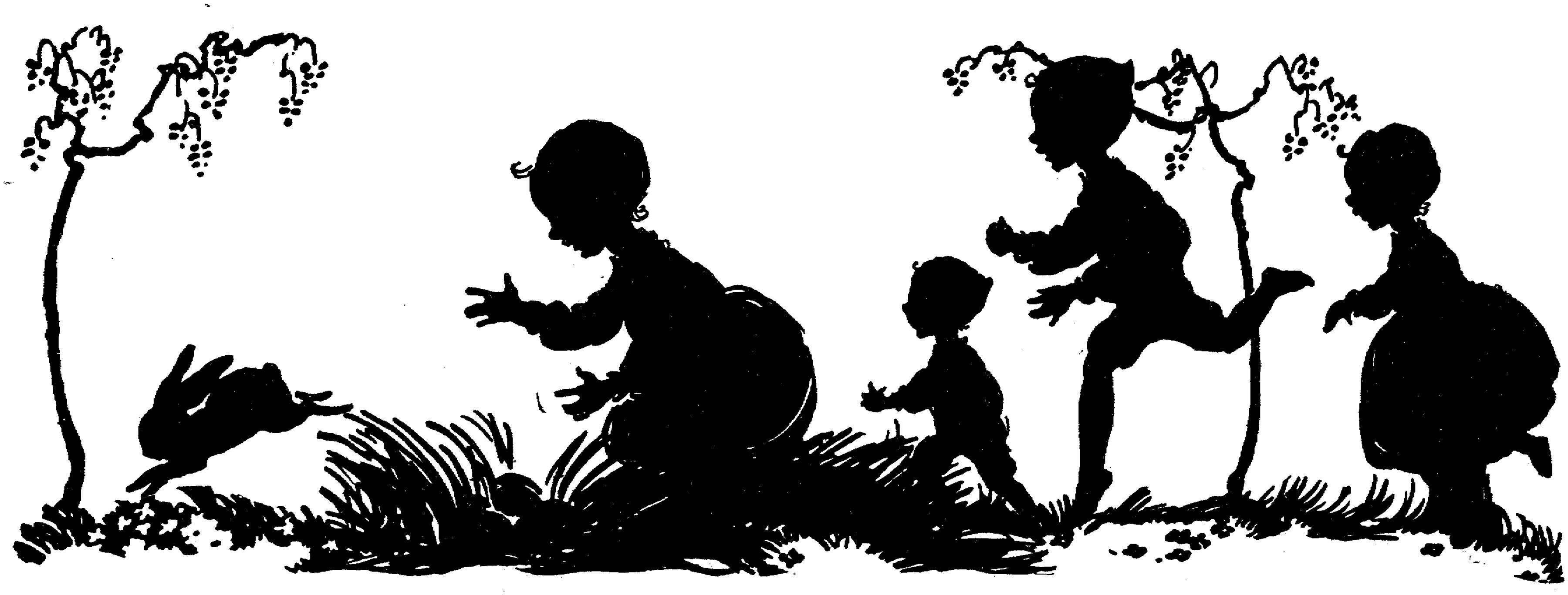 黑白童趣剪紙(26張)，西方剪影作品欣賞