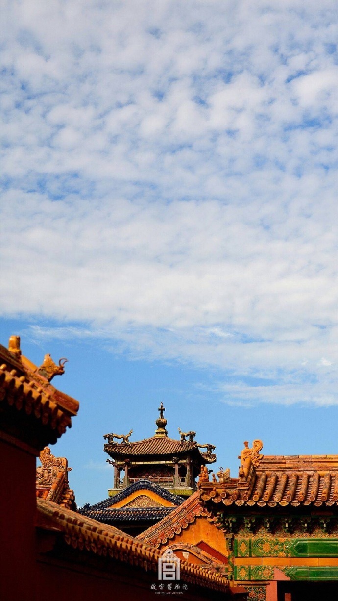 超美故宮古建筑圖片，紫禁之巔白云無盡