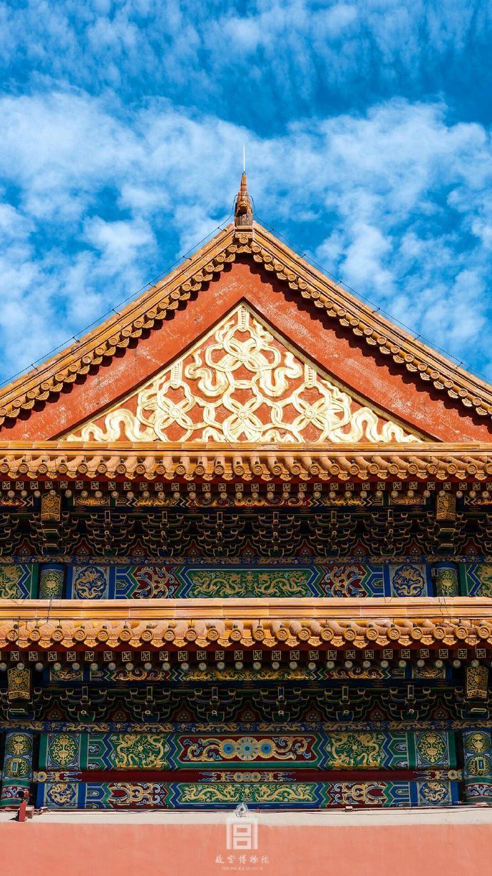 超美故宮古建筑圖片，紫禁之巔白云無盡