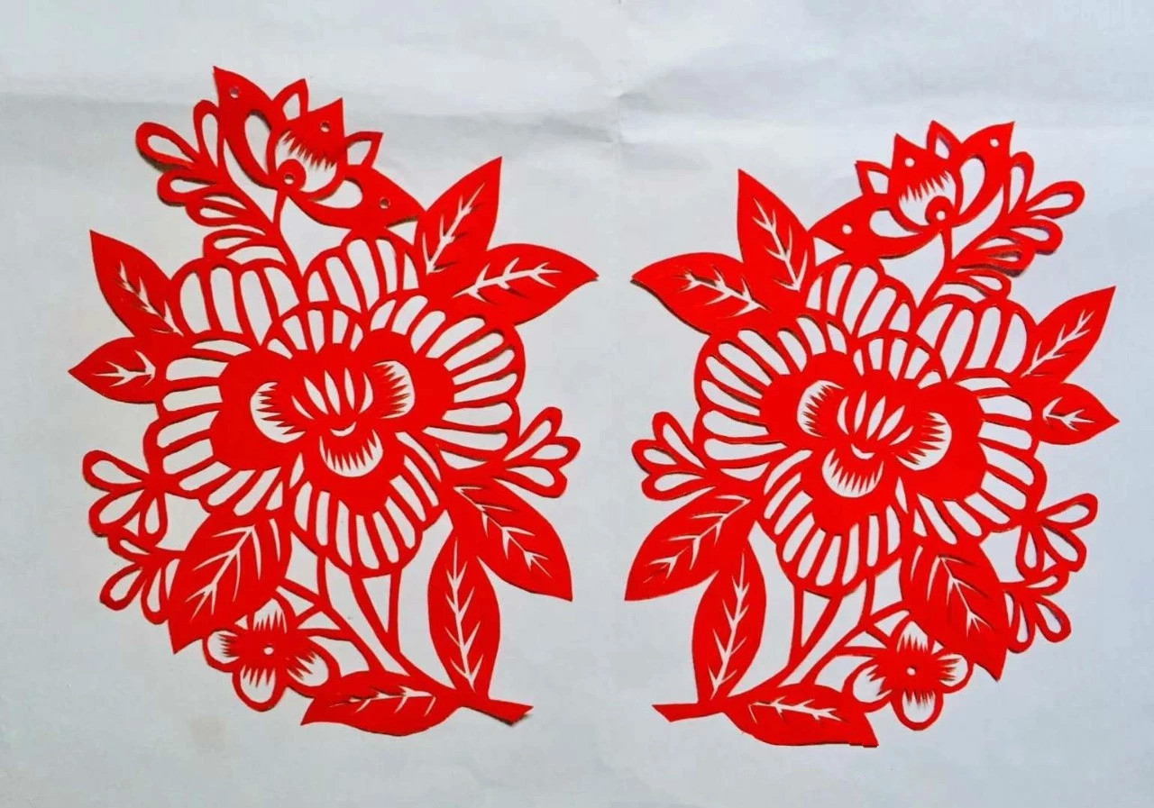 信手剪花花燦爛(20張)，張彬老師剪紙作品