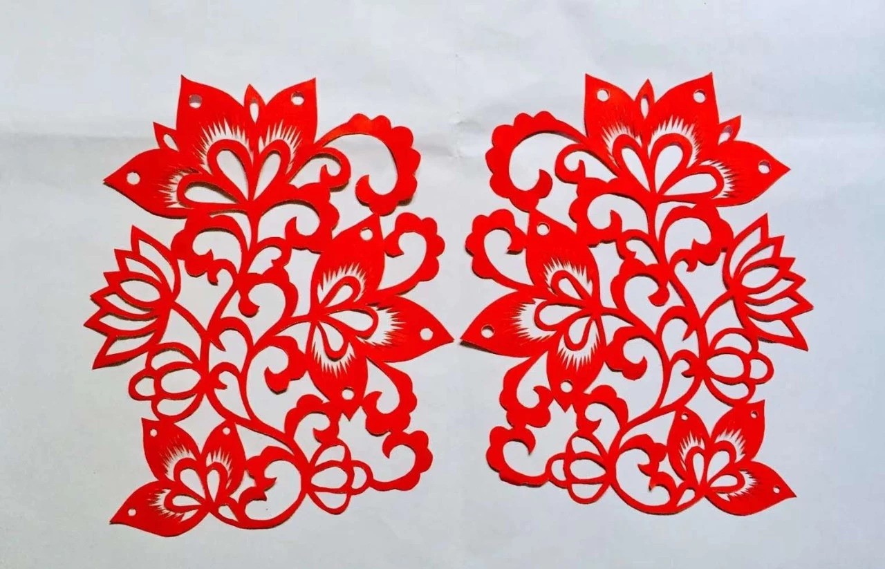 信手剪花花燦爛(20張)，張彬老師剪紙作品