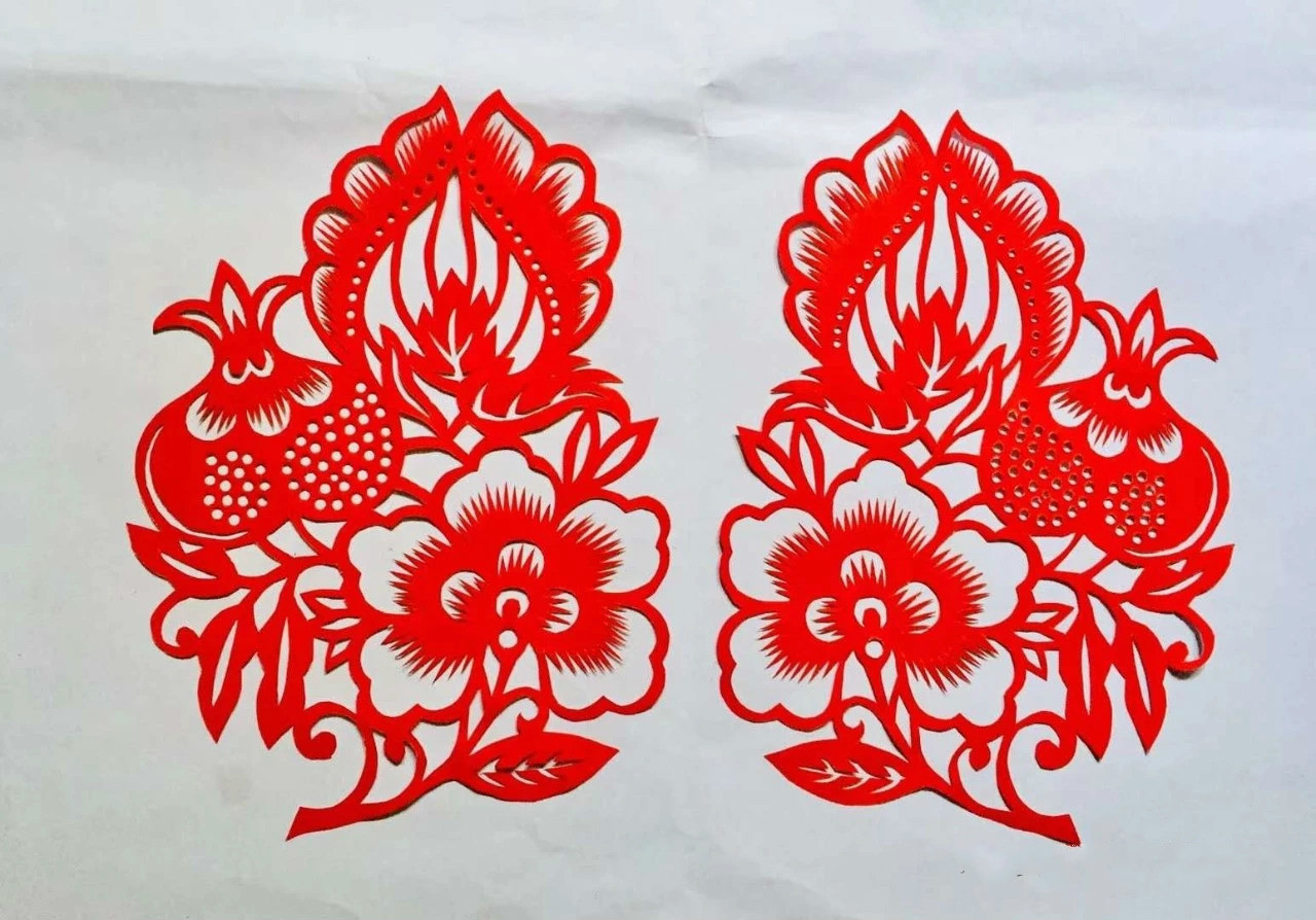 信手剪花花燦爛(20張)，張彬老師剪紙作品