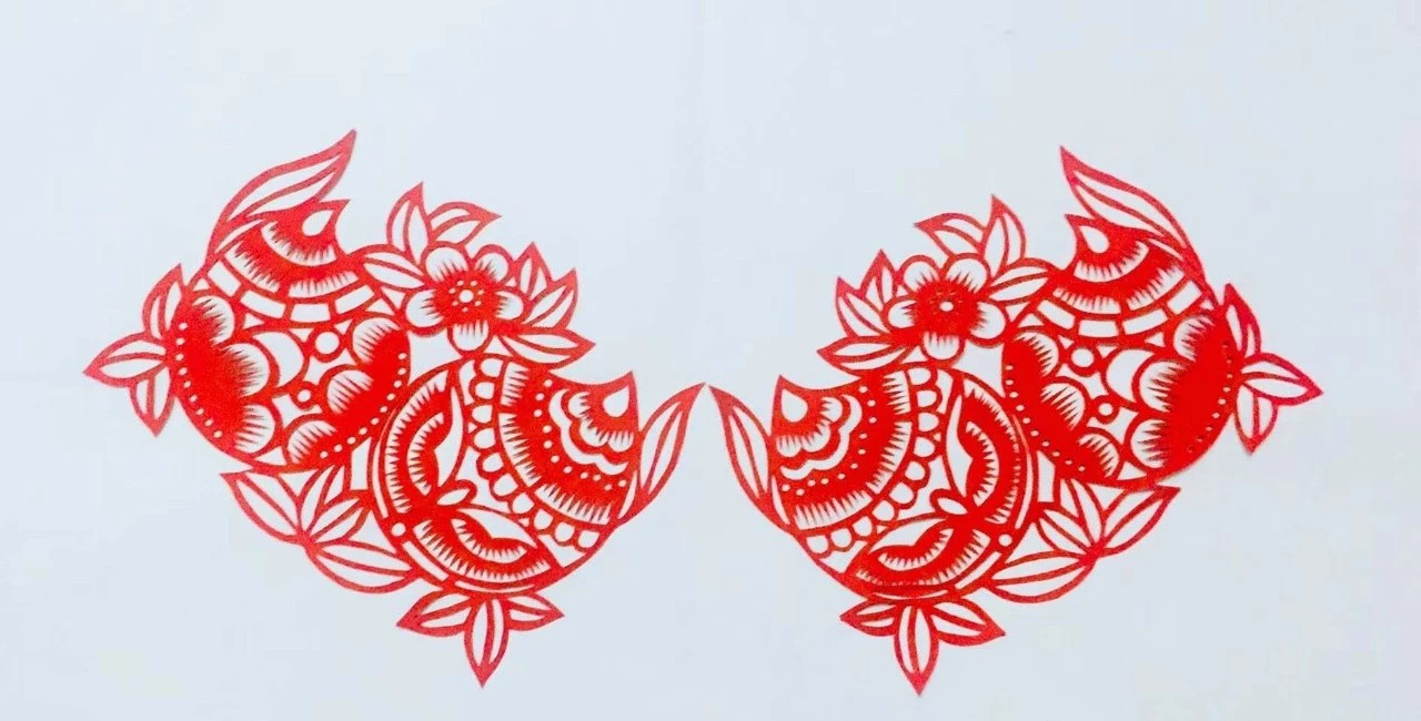 信手剪花花燦爛(20張)，張彬老師剪紙作品