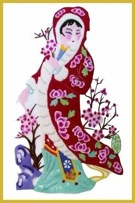 美女染色剪紙作品欣賞，色彩斑斕的剪紙藝術(shù)