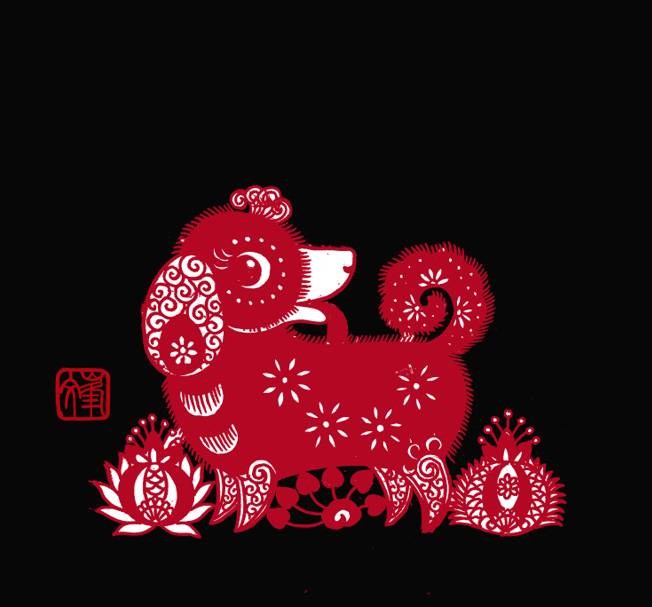 百狗圖剪紙系列(32張)，曹文峰剪紙作品欣賞