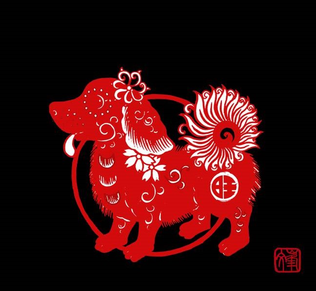 百狗圖剪紙系列(32張)，曹文峰剪紙作品欣賞