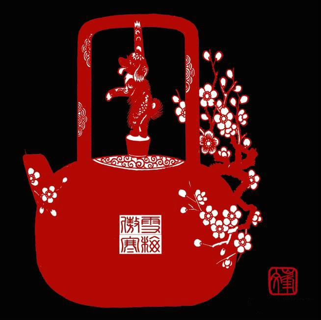 百狗圖剪紙系列(32張)，曹文峰剪紙作品欣賞