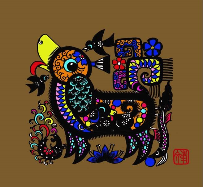 百狗圖剪紙系列(32張)，曹文峰剪紙作品欣賞