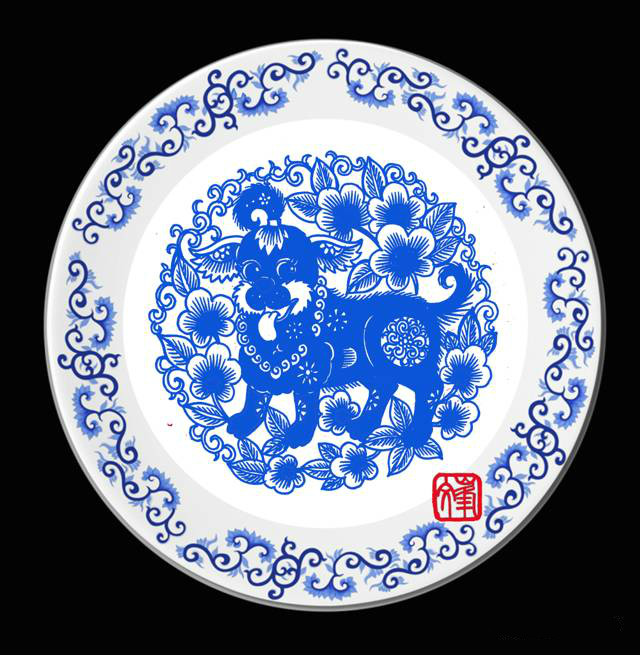 百狗圖剪紙系列(32張)，曹文峰剪紙作品欣賞