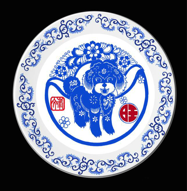 百狗圖剪紙系列(32張)，曹文峰剪紙作品欣賞