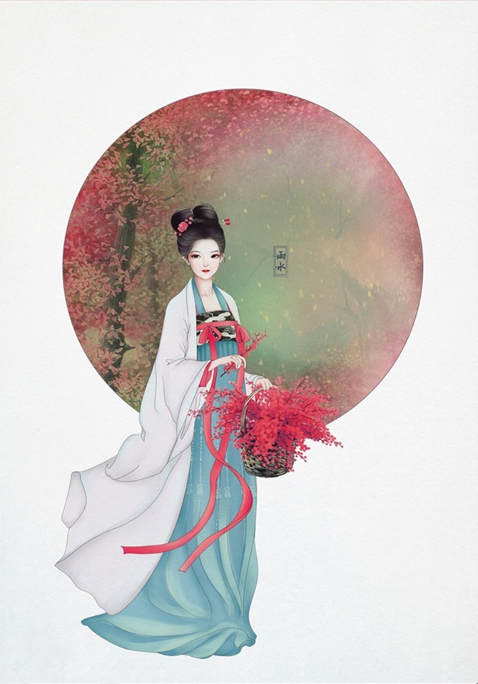 24節(jié)氣古風手機壁紙圖片，超美的女子古風圖片