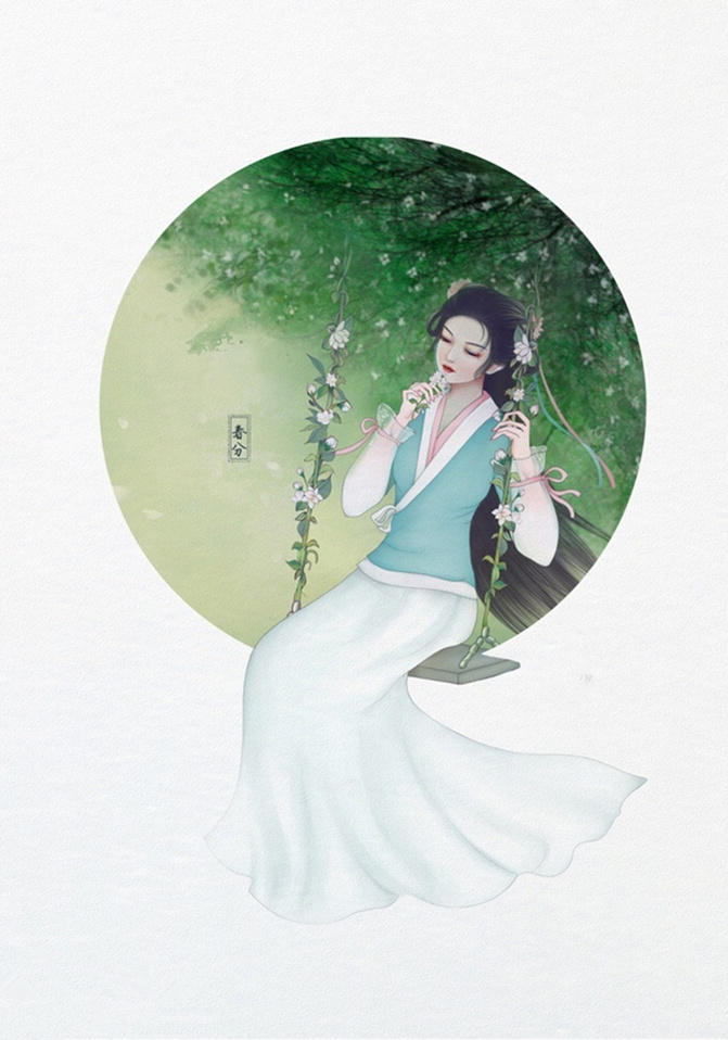 24節(jié)氣古風手機壁紙圖片，超美的女子古風圖片