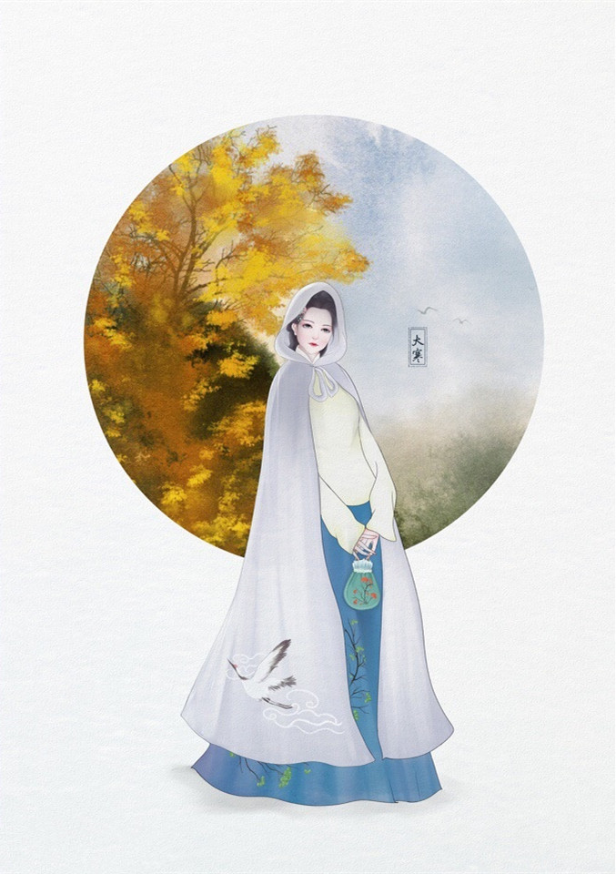 24節(jié)氣古風手機壁紙圖片，超美的女子古風圖片