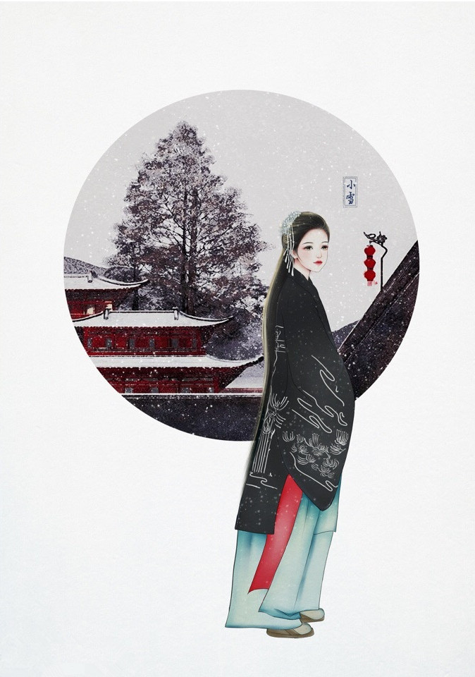 24節(jié)氣古風手機壁紙圖片，超美的女子古風圖片