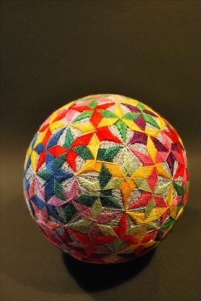 精美的手工手鞠球工藝品，絲線纏繞的藝術(shù)品！