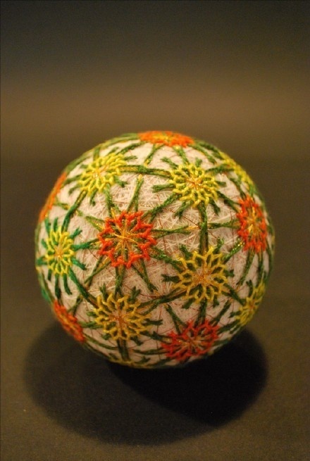 精美的手工手鞠球工藝品，絲線纏繞的藝術(shù)品！