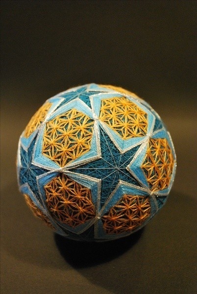 精美的手工手鞠球工藝品，絲線纏繞的藝術(shù)品！