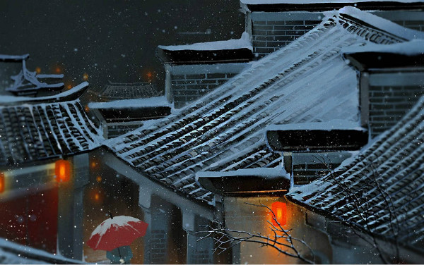 唯美古風(fēng)圖片壁紙素材，有意境的屋檐之美!