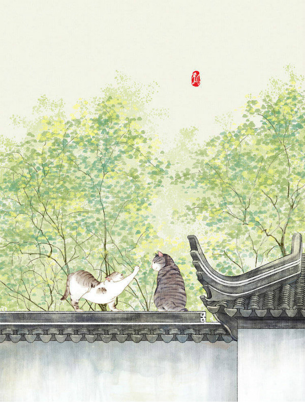 唯美古風(fēng)圖片壁紙素材，有意境的屋檐之美!