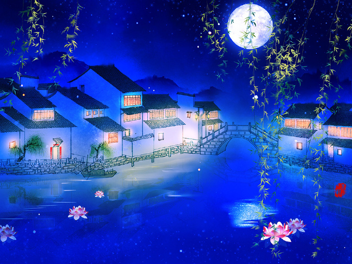 花香滿溢的古風(fēng)圖片，春天意境的唯美古風(fēng)圖片