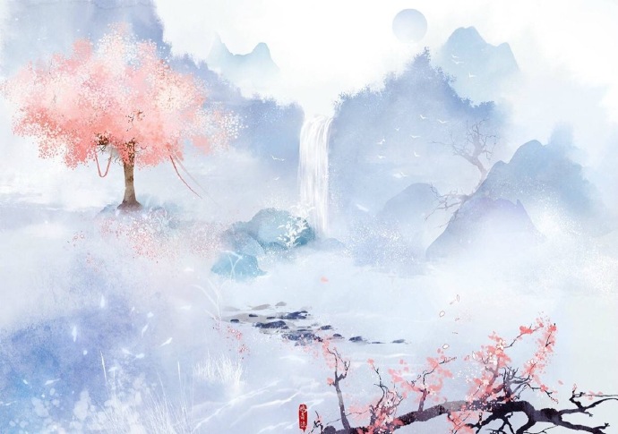 花香滿溢的古風(fēng)圖片，春天意境的唯美古風(fēng)圖片