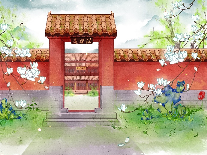 花香滿溢的古風(fēng)圖片，春天意境的唯美古風(fēng)圖片