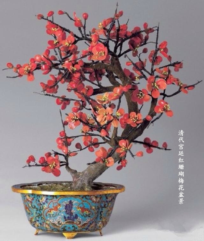 清宮巧奪天工的珠寶玉石翡翠瑪瑙盆景