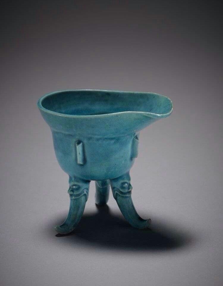 清康熙孔雀藍(lán)釉瓷器