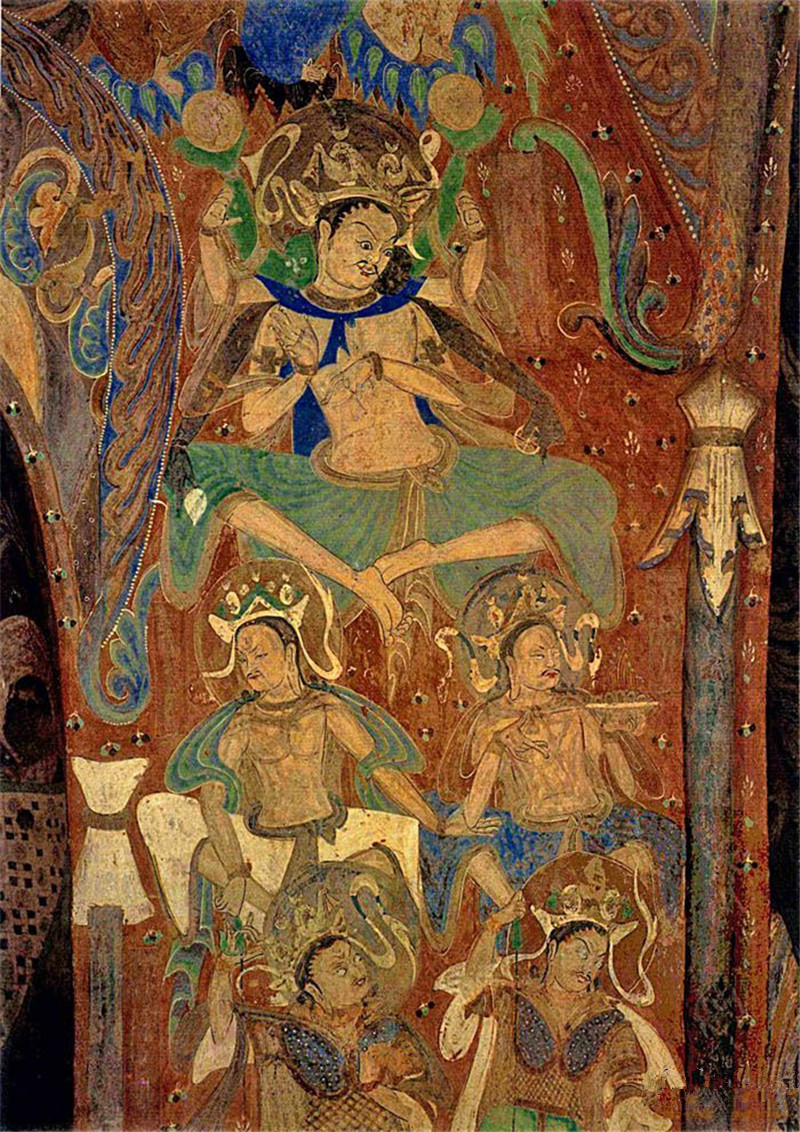 敦煌莫高窟石壁彩繪壁畫(huà)