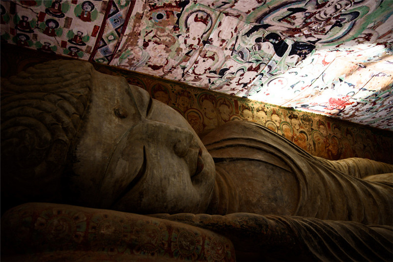 敦煌莫高窟石壁彩繪壁畫(huà)