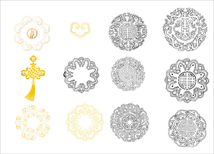 中國(guó)傳統(tǒng)古典藝術(shù)圖騰素材