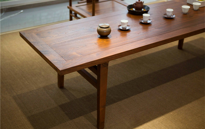 明清古典中式簡約實(shí)木茶桌