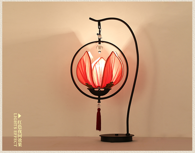 新中式古典蓮花造型落地臺