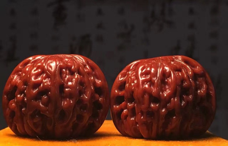 文玩核桃43磨盤(pán)獅子頭老核桃