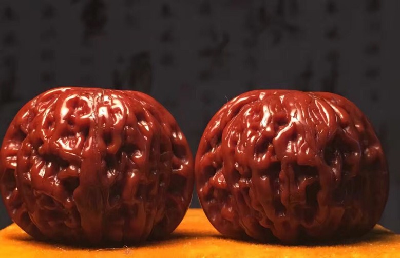 文玩核桃43磨盤(pán)獅子頭老核桃