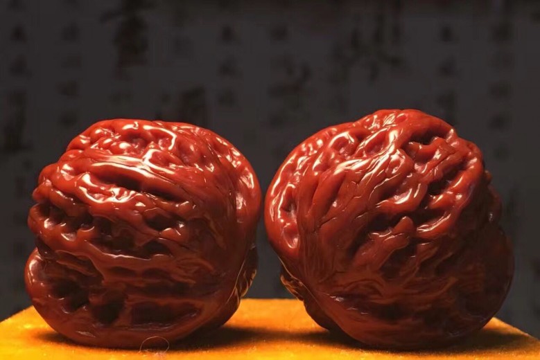 文玩核桃43磨盤(pán)獅子頭老核桃