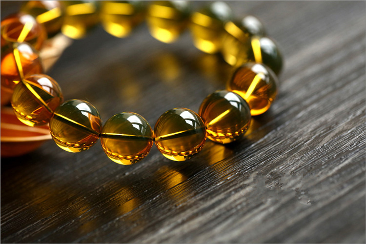 天然琥珀大顆粒藍珀手鏈單圈