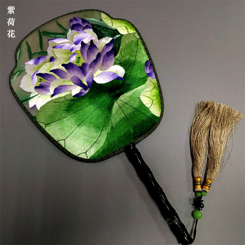 福連文苑蘇繡雙面繡傳統(tǒng)團(tuán)扇欣賞