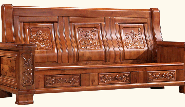 現代中式客廳實木沙發(fā)組合香樟木沙發(fā)