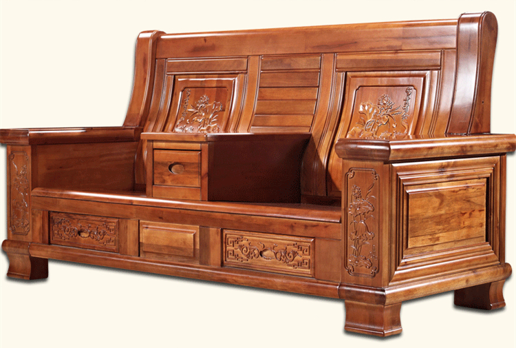 現代中式客廳實木沙發(fā)組合香樟木沙發(fā)