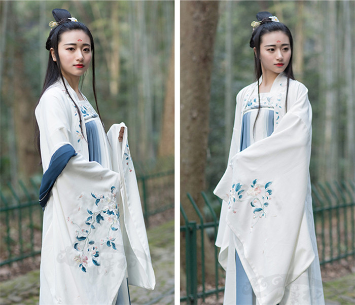 福連文苑傳統(tǒng)漢服女裝大袖衫繡花上衣