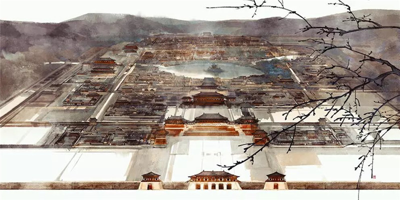 古風風景插畫伊吹五月