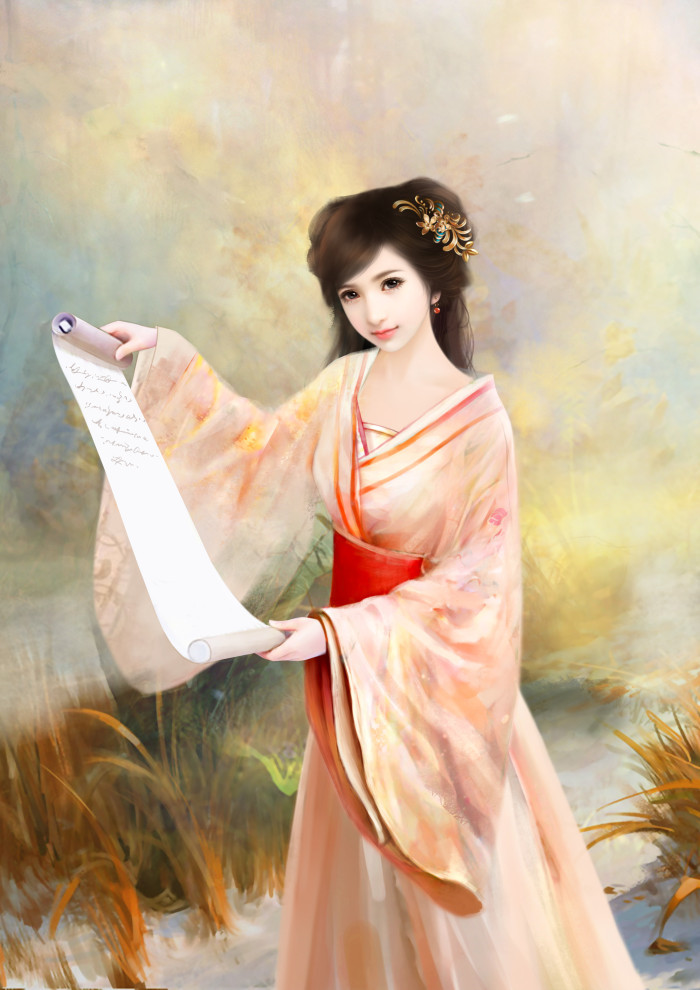 古風美女好看的插畫立繪圖片