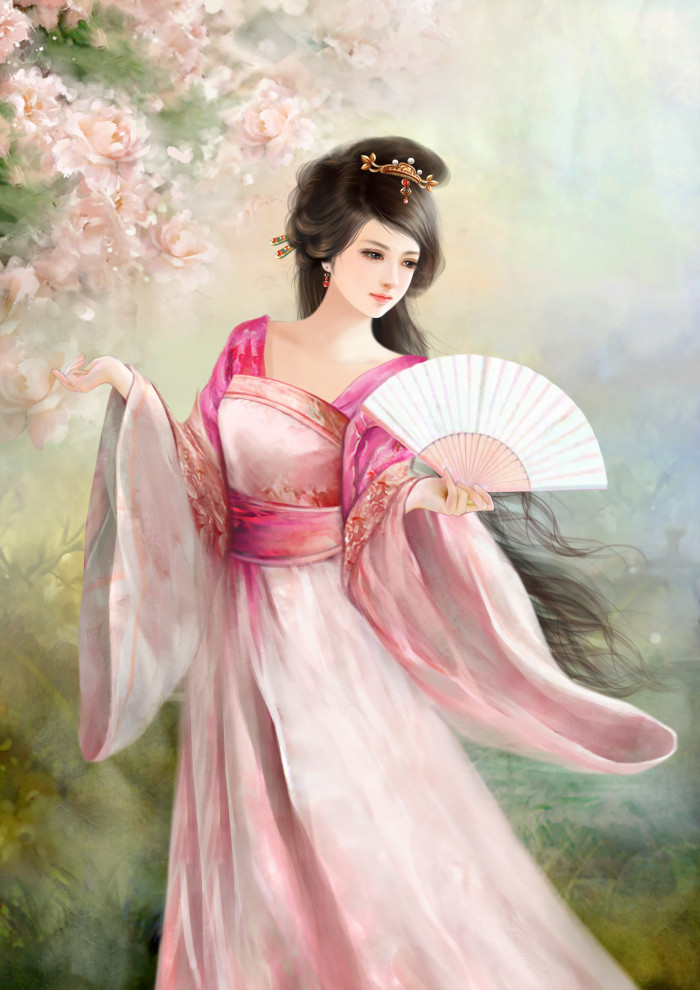 古風美女好看的插畫立繪圖片