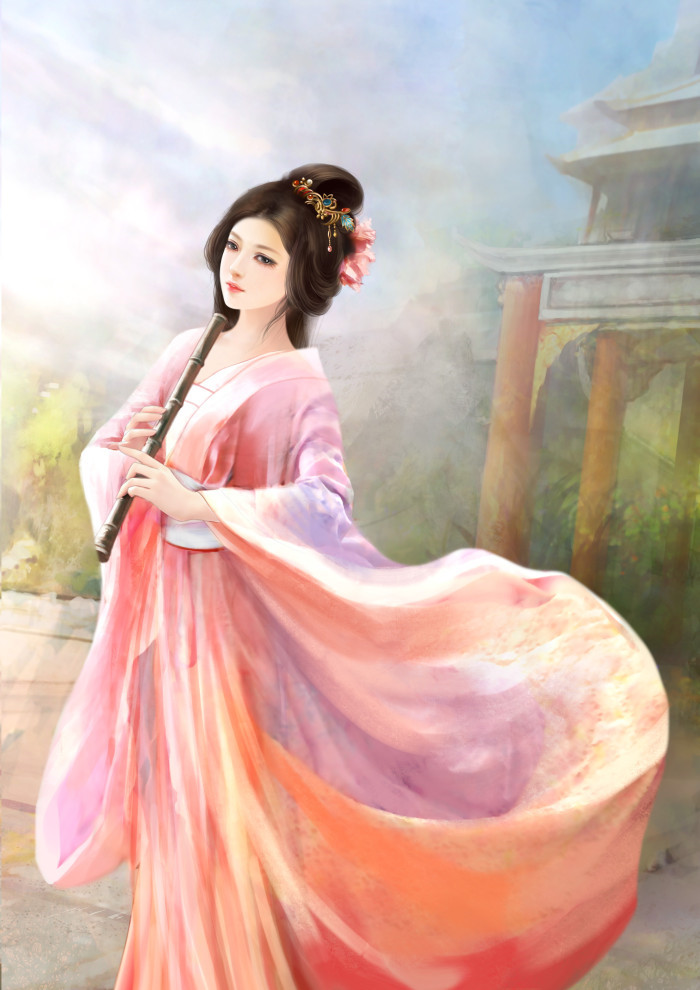 古風美女好看的插畫立繪圖片